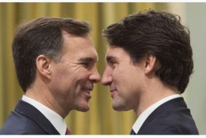 Minister Bill Morneau and Prime Minister Trudeau